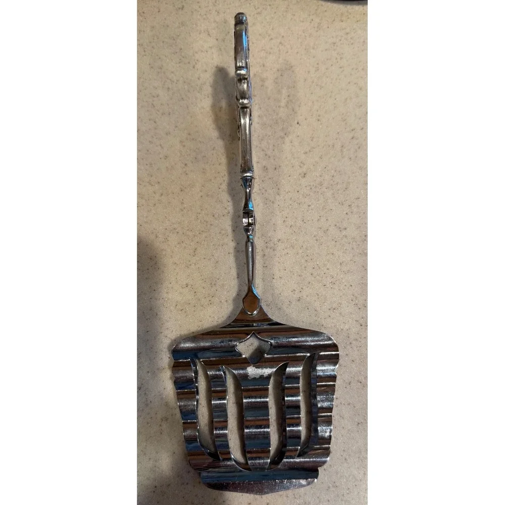 Web Sterling Handle ANCESTRY Asparagus Tongs Pastry Server 9 1/4
